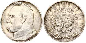 Poland 10 Zlotych 1936 Pilsudski