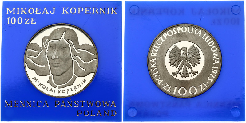 Poland. 100 Zlotych 1973 Mikolaj Kopernik. Silver .625, 16.5 g. Parchim. 269; Y-...