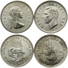South Africa 5 Shillings 1952 & 1958 Lot of 2 coins