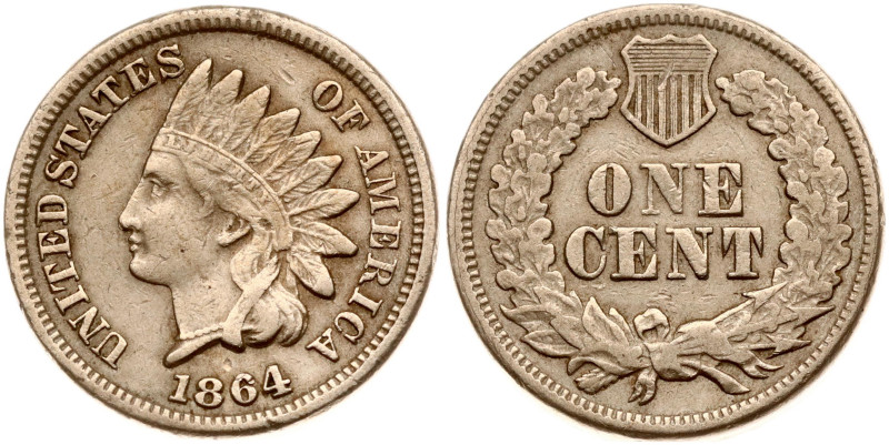 USA. Cent 1864 'Indian Head Cent'. Copper-nickel 4.60 g. KM 90.