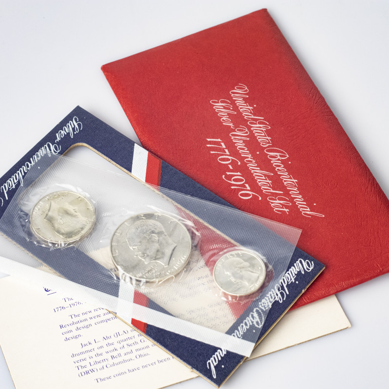 USA. 1/4 - Dollar 1976 S, San Francisco - Bicentennial Silver Collectors' Set. 2...