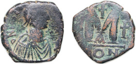 Rome 527-565 Byzantine Justinian I follis copper Constantinopolis Mint 15.08g VF