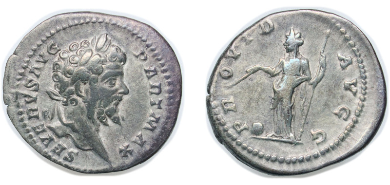 Rome Roman Empire 200 - 201 AR Denarius - Septimius Severus (PROVID AVGG; Provid...