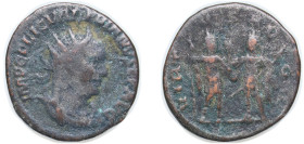 Rome Roman Empire 253-254 Antoninianus - Valerianus (VIRTVS AVGG) Silver Antioch on the Orontes, Syria Mint 3.51g VF RIC V.1 292 OCRE ric.5.val_i.292