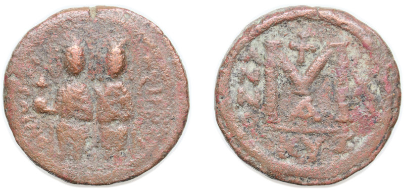 Byzantine states Byzantine Empire 567-578 40 Nummi - Justin II and Aelia Sophia ...