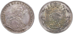 Austria Bishopric of Salzburg Holy Roman Empire 1792 M 1 Thaler - Hieronymus von Colloredo Silver (.833) Salzburg Mint 28.06g XF Dav ECT 1265 KM 465 Z...