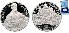 Austria Second Republic 1994 100 Schilling (Erzherzog Johann) Silver (.900) Vienna Mint (75000) 20g PF KM 3020