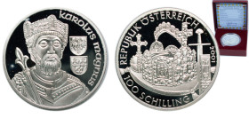 Austria Second Republic 2001 100 Schilling (Holy Empire) Silver (.900) Vienna Mint (50000) 20g PF KM 3077