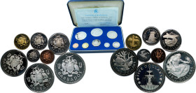 Barbados Constitutional Monarchy Within The Commonwealth 1973 FM Coinage Set (8 Lots) The Franklin Mint PF
