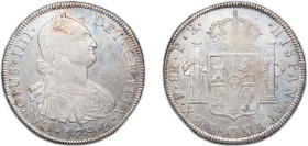 Bolivia Spanish colony 1794 PTS PR 8 Reales - Charles IV Silver (.896) Potosi Mint 27.07g XF KM 73