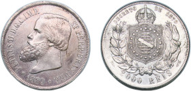 Brazil Empire 1889 2000 Réis - Pedro II Silver (.917) (1280232) 25.5g XF KM 485