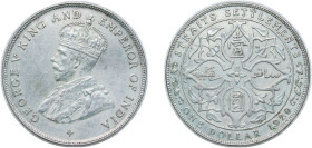 British Malaysia Straits Settlements British colony 1920 1 Dollar - George V Silver (.500) (8163928) 16.79g AU KM 33 Y 37 Dav AAO 305