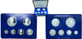 British Virgin Islands British Overseas Territory 1977 FM Coinage Set (Silver Jubilee, 6 Lots) The Franklin Mint PF