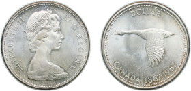 Canada Commonwealth 1967 1 Dollar - Elizabeth II (Confederation) Silver (.800) Ottawa Mint (6767496) 23.33g BU KM 70 Schön 72