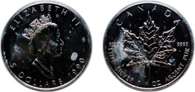 Canada Commonwealth 1990 5 Dollars - Elizabeth II (3rd Portrait, Bullion Coinage) Silver (.9999) Ottawa Mint (1708800) 31.49g PF KM 187 KM 363