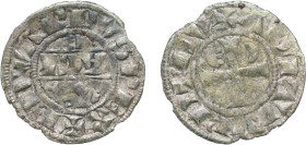 France Kingdom and Duchy of Aquitaine French feudal 1325 - 1362 Denier with leopard - Edward III Billon 0.78g VF PA 2793 Dy féodales 1095