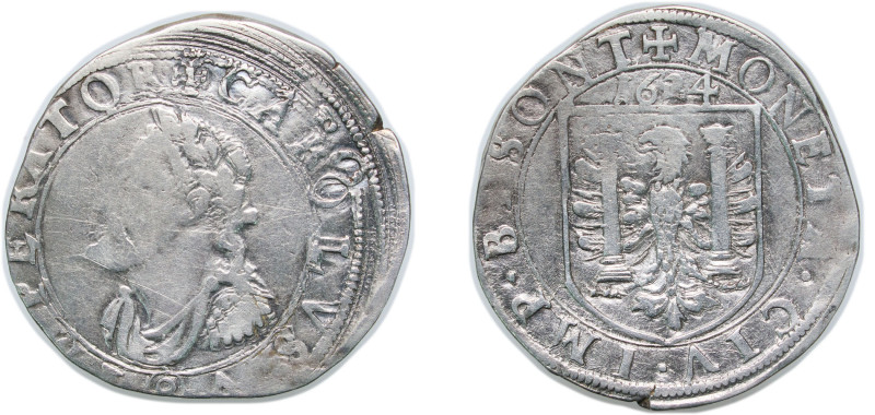 France Free imperial city of Besançon French feudal 1624 Teston - Immobilization...