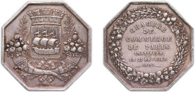 France First Republic 1803 Jeton - Chamber of Commerce of Paris Silver 20.8g XF