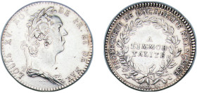 France Kingdom ND Jeton - Louis XV (Académie française) Silver 7.98g VF F 4377a