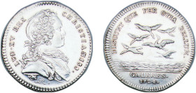 France Kingdom 1724 Jeton - Louis XV (Galeres Royales) Silver 5.93g XF