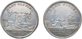 France Kingdom 1756 Jeton - Louis XV (Cour des Monnaies) Silver 8.18g XF