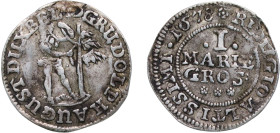 Germany Principality of Brunswick-Wolfenbüttel Holy Roman Empire 1678 1 Mariengroschen - Rudolph August Silver 0.56g VF KM 497 Welter 1866