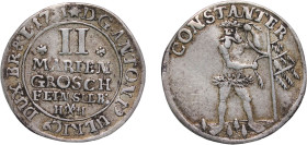 Germany Principality of Brunswick-Wolfenbüttel Holy Roman Empire 1711 HH 2 Mariengroschen - Anthony Ulrich Silver 1.1g VF KM 712