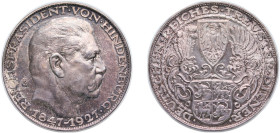 Germany Weimar Republic 1927 D Medal - Paul von Hindenburg Silver (.900) Munich Mint 25g PF Kienast 386 X 1