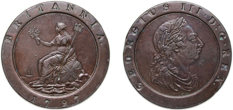 Great Britain United Kingdom 1797 2 Pence - George III (2nd issue; 'Cartwheel') ...