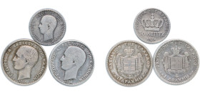 Greece Kingdom 1968-1974 Drachmai Set - George I (3 Lots) Silver VF