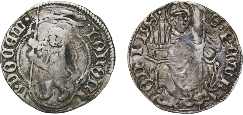 Italy Republic of Bologna Italian states 1464 - 1506 1 Grossetto Silver 1.4g VF ...