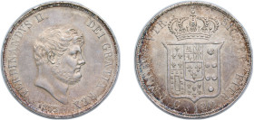 Italy Kingdom of the Two Sicilies Italian states 1855 120 Grana - Ferdinando II (4th portrait) Silver (.833) Naples Mint 27.4g AU KM 370 Dav ECT 175 M...