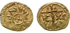 Italy Kingdom of Sicily Italian states 1166-1189 Tari - William II Gold Messina Mint 1.49g VF Spinelli pl.10