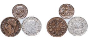 Italy Kingdom 1894-1940 Coinage Lots (3 Lots) VF