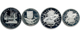 Italy Republic 1989 R Coinage Set (2 Lots, Colombo) Silver (.835) Rome Mint PF