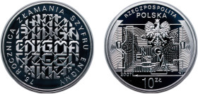 Poland Third Republic 2007 MW 10 Zlotys (Breaking Enigma Codes) Silver (.925) Warsaw Mint (52000) 14.1g PF Y 587
