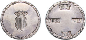 Spain Principality of Catalonia Spanish states 1809 5 Pesetas (Tarragona) Silver (.903) 26.32g VF KM 6