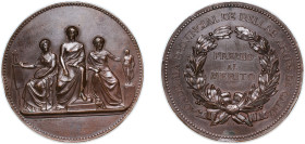 Spain Kingdom 1885 Medal - Alfonso XII Cádiz Academia Provincial de Bellas Artes Bronze 185g UNC
