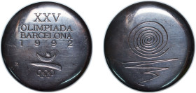 Spain Kingdom 1992 M Official Olympic Participation Medal Barcelona 1992 Burnished Copper Madrid Mint 254.4g UNC