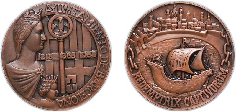 Spain Nationalist Government 1968 Medal - REDEMPTRIX CAPTIVORUM Bronze 106.4g UN...