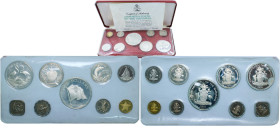 The Bahamas Commonwealth 1974 FM Coinage Set - Elizabeth II (9 Lots) The Franklin Mint PF