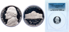 United States Federal republic 1979 S 5 Cents "Jefferson Nickel" (1st portrait) Copper-nickel San Francisco Mint (3677175) 5g PCGS PR 69 KM 192 KM A19...