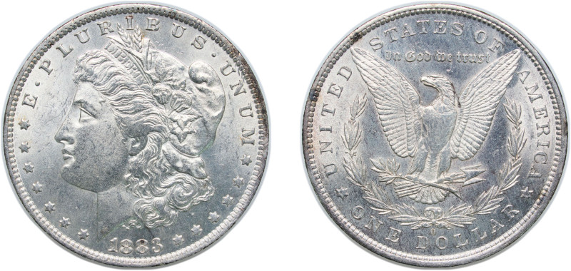 United States Federal republic 1883 O 1 Dollar "Morgan Dollar" Silver (.900) New...