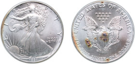 United States Federal republic 1991 1 Dollar "American Silver Eagle" (Bullion Coin) Silver (.999) Philadelphia Mint (7191066) 31.21g BU KM 273 Schön 2...