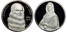 United States Medal - LEONARDO DA VINCI & Mona Lisa 5oz Silver (.999) 155.5g PF