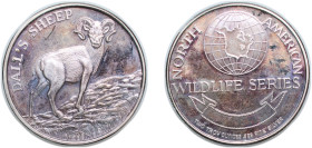 United States Federal republic ND Medal - Dall's Sheep 2 Troy ounces Silver (.999) 62.53g PF