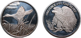 United States Federal republic ND Restrike - Duck Silver (.999) 31.1g BU