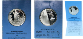 United States Federal republic 1971 FM Medal - Greek Revolution Solid Sterling Silver The Franklin Mint (6377) 26.6g PF Franklin SCI-1971-8