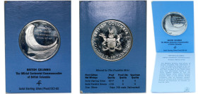 United States Federal republic 1971 FM Medal - British Columbia Solid Sterling Silver The Franklin Mint (6277) 26.6g PF Franklin SCI-65