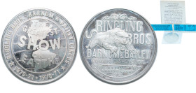 United States Federal republic 1971 FM Medal - Bingling Bros Barnum & Bailey Solid Sterling Silver The Franklin Mint 26.6g PF Franklin SCI-2